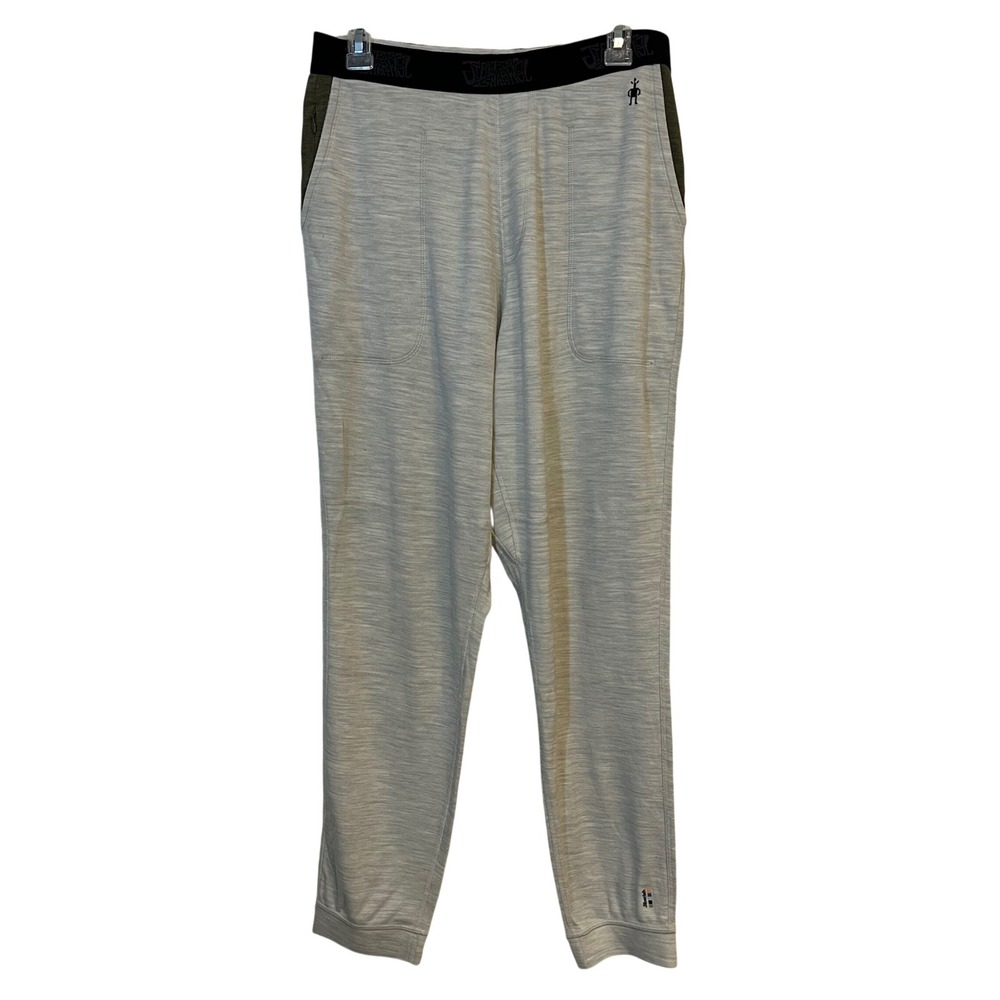 Smartwool Jiberish Joggrt Merino Wool Base Layer Pants Light Gray Unisex M